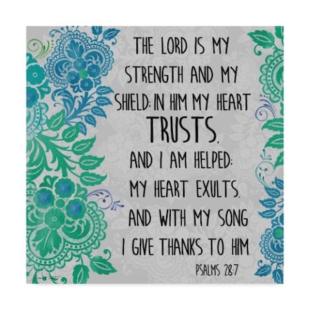 Jean Plout 'Paisley Bible Verse 2' Canvas Art,24x24